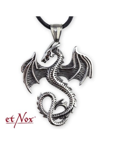 Pendentif "Grand Dragon" bijou en acier en 45 mm