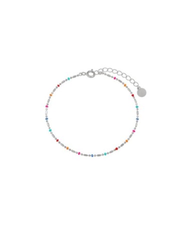 Bracelet émail multicolore bijou en  Argent et