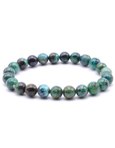 Bracelet Amblygonite Chrysocolle AA pierres 6 mm