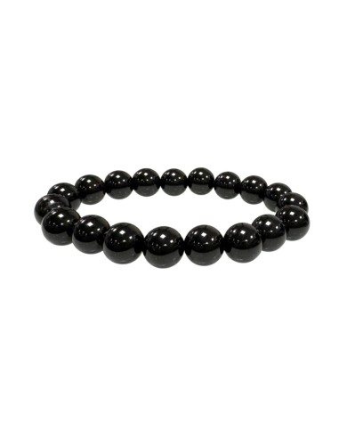 Bracelet Obsidienne noire pierres en 10 mm