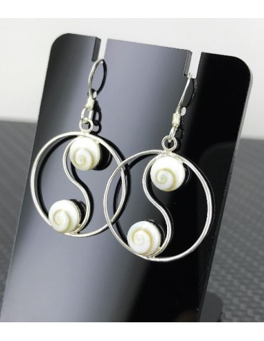 Boucles d'oreilles œil de Lucie bijou en argent Yin Yang