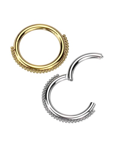 Piercing anneau articulé en acier 1.2 mm x 10 mm