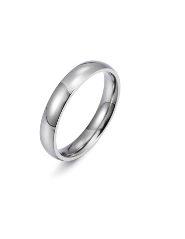 Bague anneau alliance en acier en 4 mm