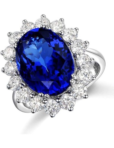 Bague bleue style royal bijou en acier