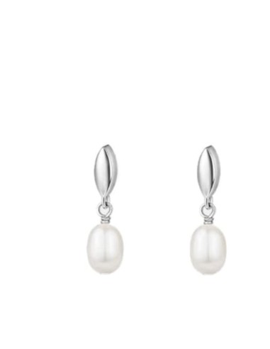 Boucles d'oreilles perles pendantes en argent