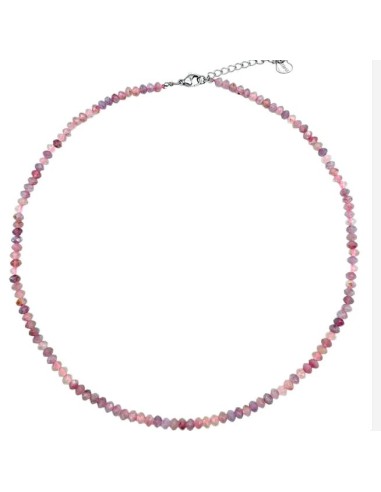 Collier tourmaline rose bijou en pierres de 3.5 mm