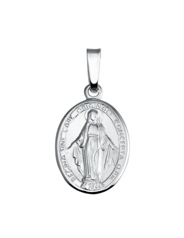 Pendentif Sainte Vierge bijou religieux en argent en 10 mm