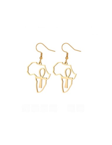 Boucles d'oreilles  Afrique bijou en acier en 3 cm