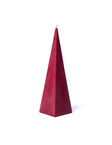 Bougie rouge pyramide en 21 cm