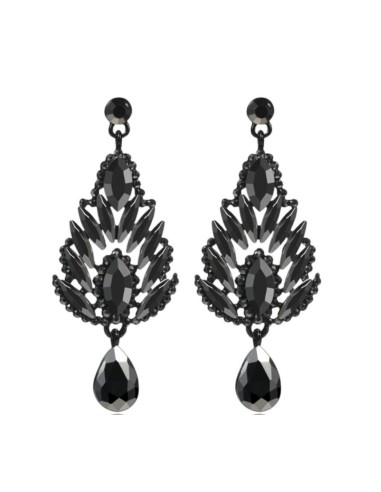 Boucles d'oreilles noires en 6.8 cm