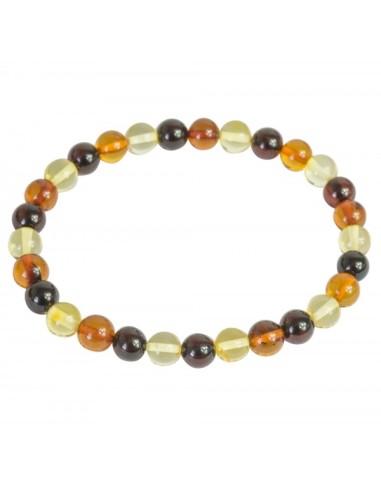 Bracelet ambre multicolore pour adulte