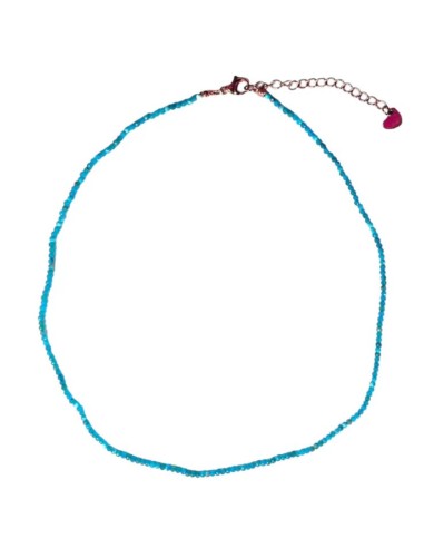 Collier Apatite Bleue AA bijou en pierres de 2.5 mm