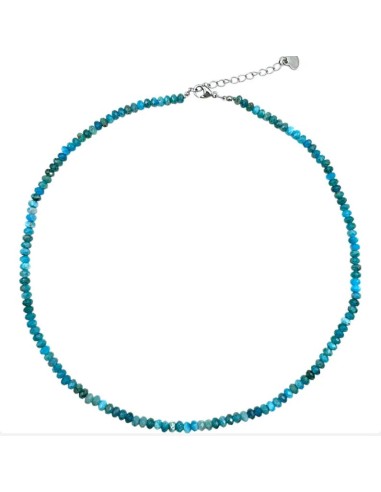 Collier Apatite Bleue AA bijou en pierres de 4 mm