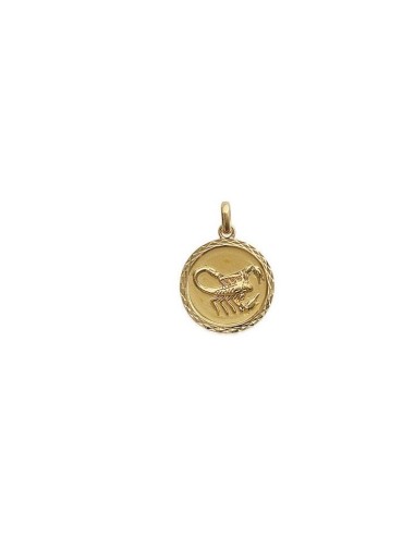 Pendentif signe astrologique Scorpion en plaqué or