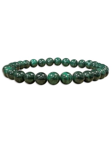 Bracelet malachite en pierres minérales de 6 mm