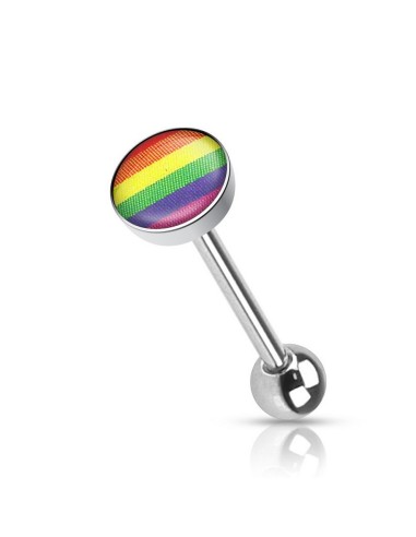 Piercing langue logo Rainbow