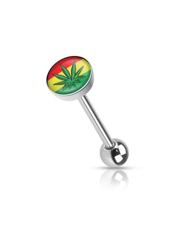 Piercing langue logo Rasta Jamaïque