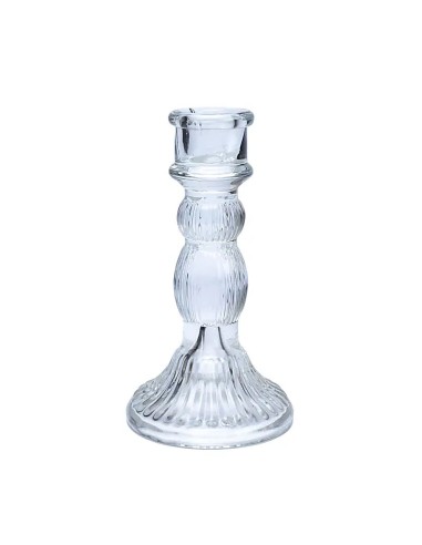 Bougeoir en verre en 15 cm