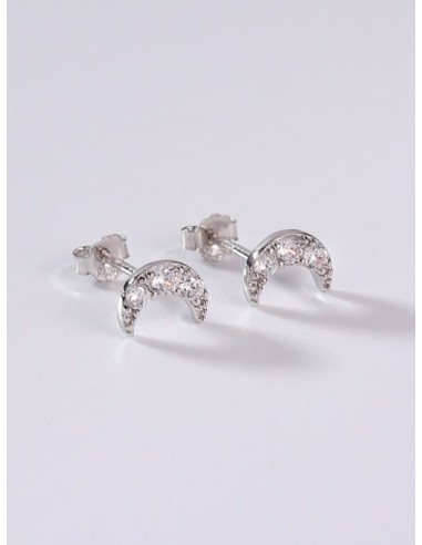 Boucles d'oreilles sur la lune en argent