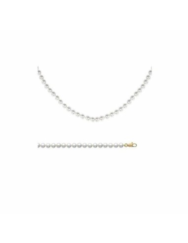 Collier perles d'imitation Majorque 45 cm x 6 mm