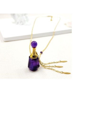 Pendentif améthyste forme parfum