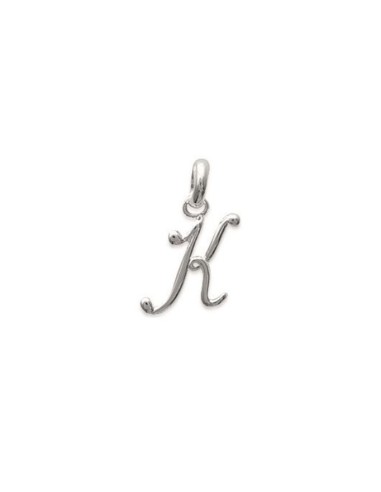 Pendentif lettre K bijou en argent