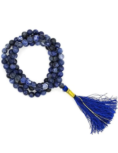 Mala sodalite bijou en 108 perles