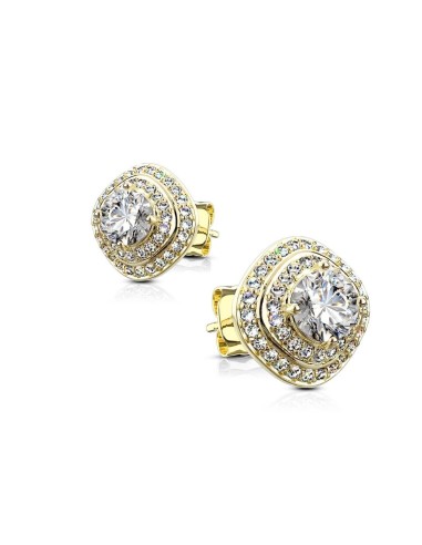 Boucles d'oreilles 8 mm zircones et argent