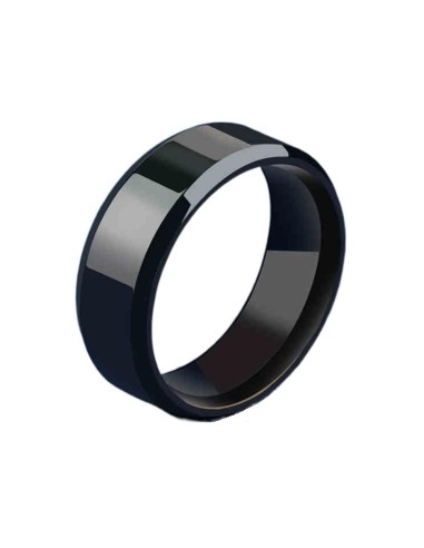 Bague acier noire