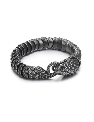 Bracelet serpent jonc en acier