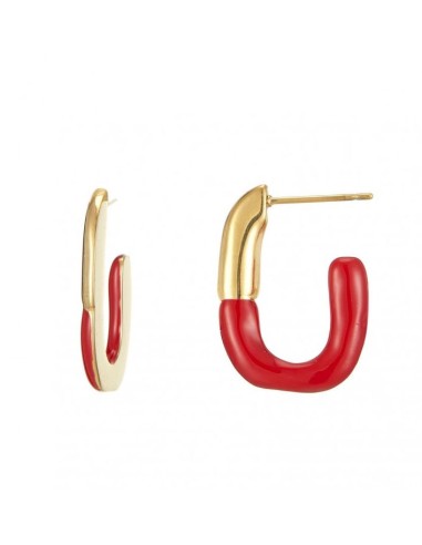 Boucles d'oreilles rouge bijou en acier