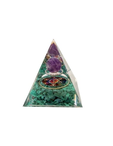 Pyramide orgonite améthyste Métatron