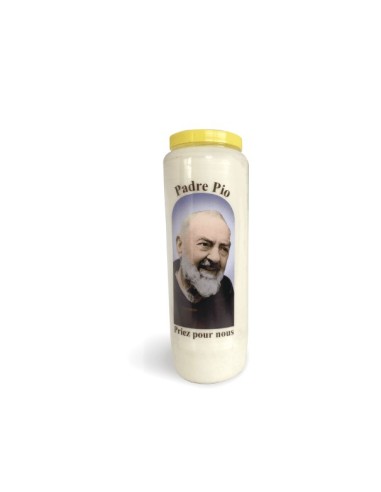 Neuvaine Padre Pio bougie religieuse avec prière