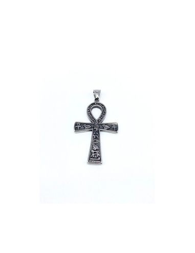 Pendentif Croix Ankh Egypte bijou en acier