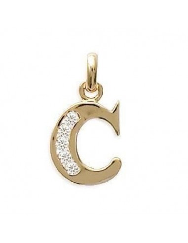 Pendentif lettre C plaqué or modèle Bettino