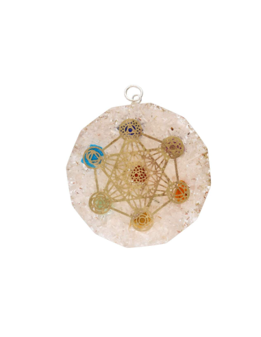 Orgonite Pendentif Métatron sélenite