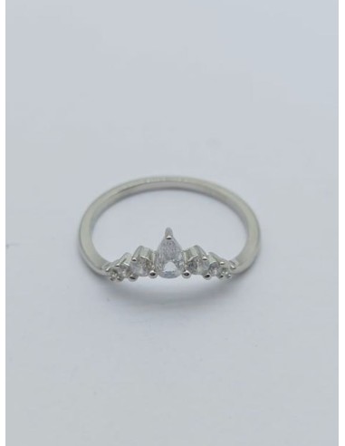 Bague zircones bijou en argent