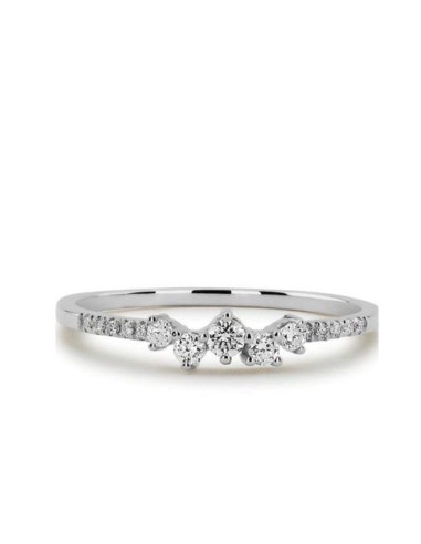 Bague zircones bijou en argent