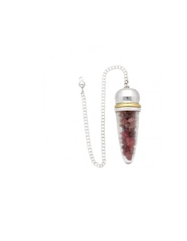 Pendule divinatoire tourmaline rose en pointe