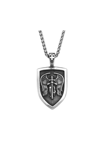 Pendentif Saint Michel bijou en acier