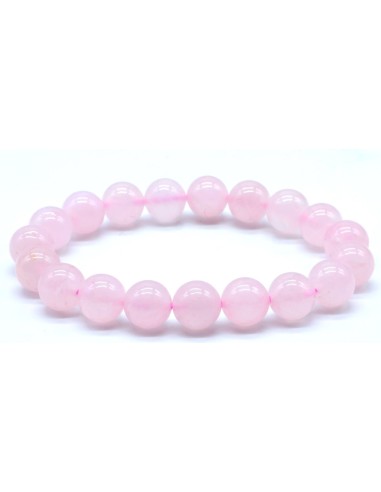 Bracelet quartz rose pierres minérales en 10 mm