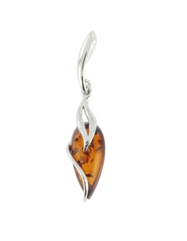 Pendentif Ambre bijou en argent