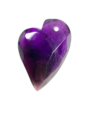 Pendentif améthyste forme coeur