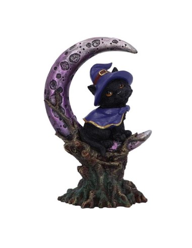 Figurine Sooky Witches Familier Chat Noir et Croissant de Lune