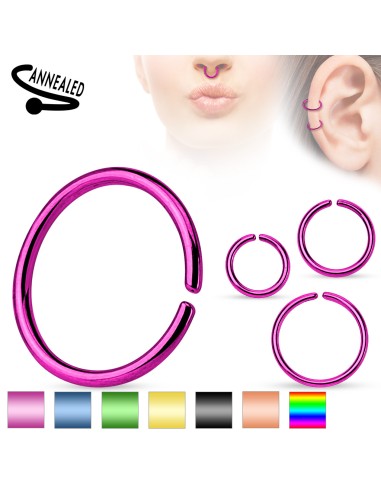 Piercing anneau titane 0,8 mm X 8 mm