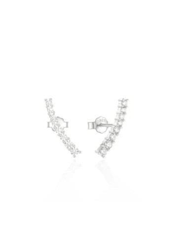 Boucles d'oreilles zircones bijou en argent