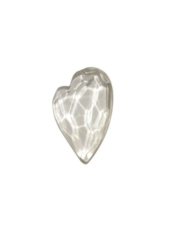 Pendentif Cristal de roche en forme de coeur