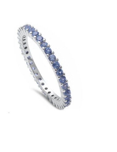 Bague alliance aigue marine bijou en argent