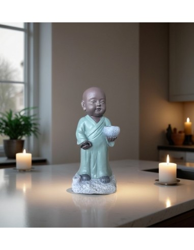 Figurine Little Bouddha bonze tenant un bol