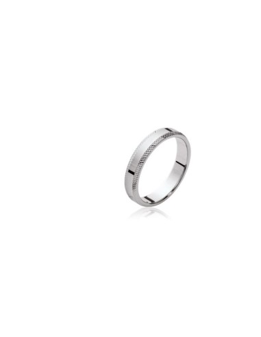 Bague alliance Argent rhodié 4 mm Mariage